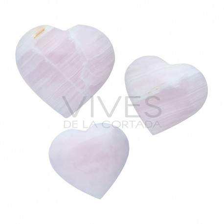 Corações de Mangano Calcite Rosa (Embalagem 500gr)