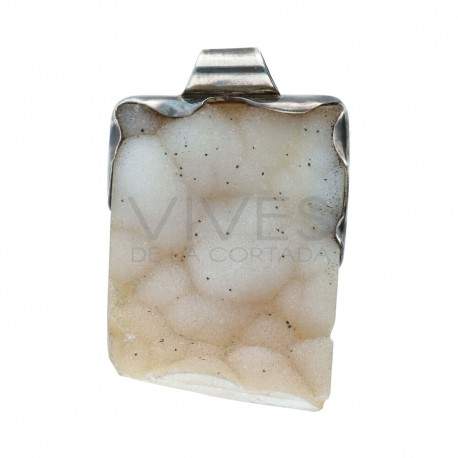 Pendant of Dendritic Agate in 925 Sterling Silver