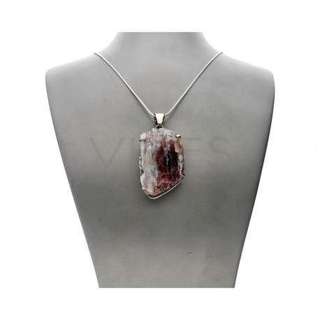 Colgante de Turmalina Rosa en Plata de Ley 925 (U24)