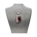 Pingente Turmalina Rosa em Prata de Lei 925 (U24)