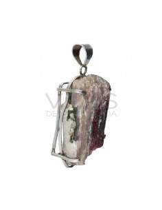 Colgante de Turmalina Rosa en Plata de Ley 925 (U24) 2