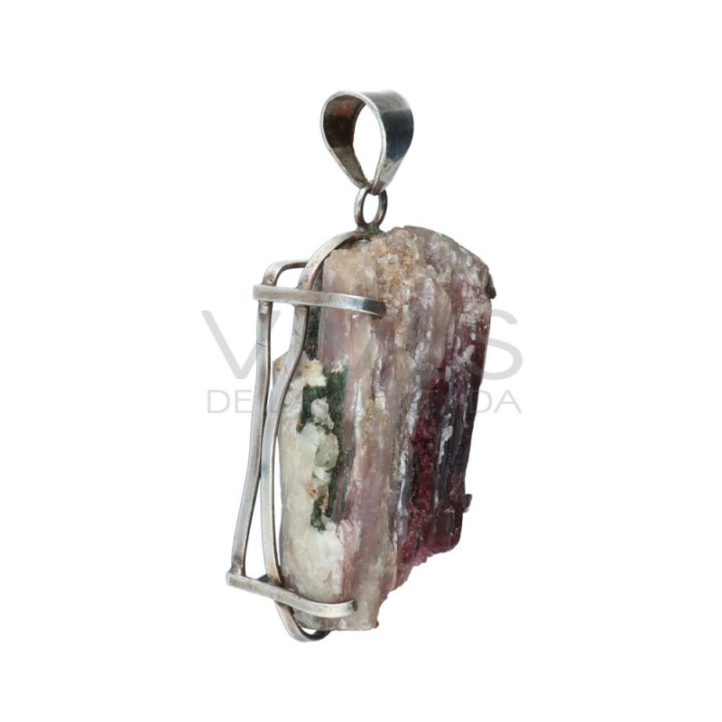 Colgante de Turmalina Rosa en Plata de Ley 925 (U24)