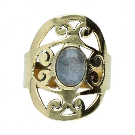 Anillo de Bronce con Mineral -61-