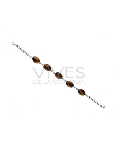 Bracciale Occhio di Tigre in Argento...
