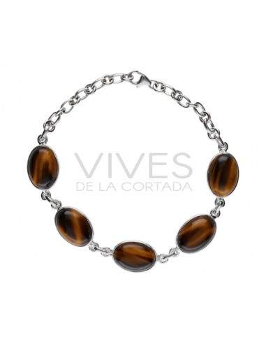 Bracciale Occhio di Tigre in Argento...