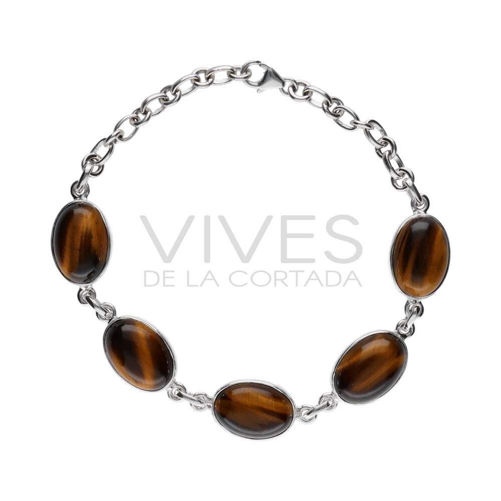 Tiger's Eye Bracelet in Sterling Silver 925