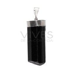 Large Cathedral Black Tourmaline Pendant in Sterling Silver 925