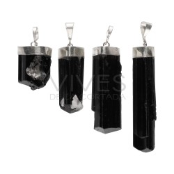 Large Cathedral Black Tourmaline Pendant in Sterling Silver 925