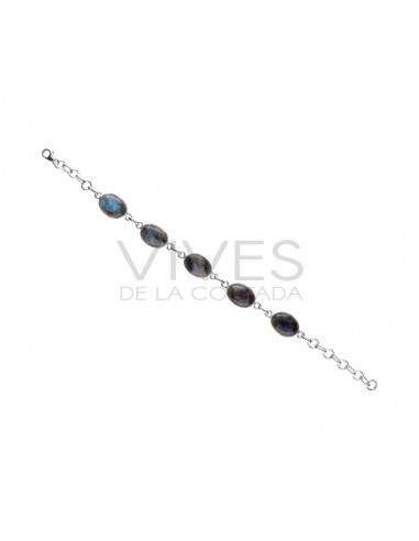 Bracciale di grande labradorite in...