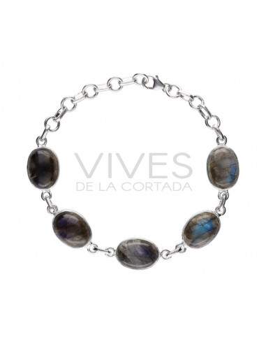 Bracciale di grande labradorite in...