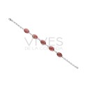 Bracciale in Rodocrosite Grande in Argento Sterling 925