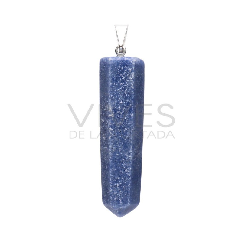 Pendente Punta di Quarzo Blu Lucidato