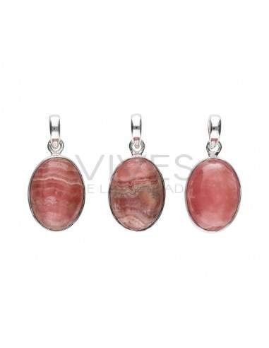Pingente Oval Rhodochrosite Médio em...