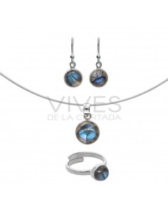 Labradorite Circle Set em...