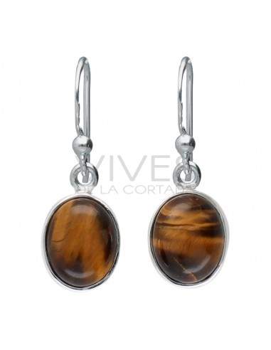 Set di orecchini e collana ovale in...