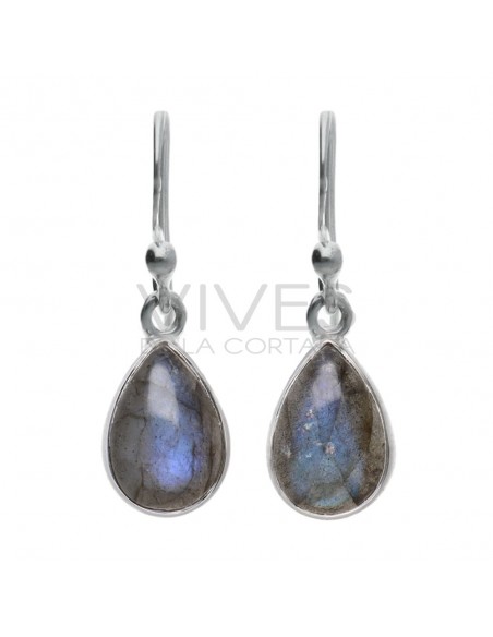 Labradorite Drop Earrings in Sterling Silver 925