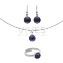 Set Anello in Sodalite in Argento Sterling 925