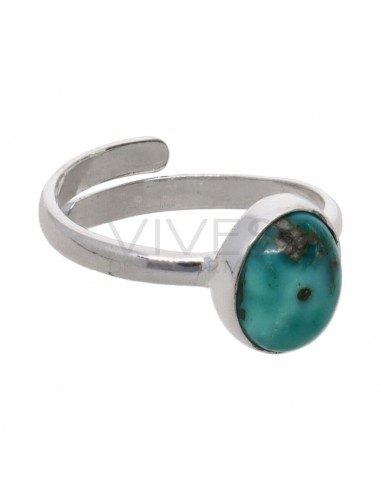 Turquoise Oval Set in Sterling Silver...