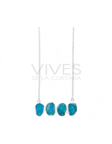Ciondolo in apatite grezza in Argento...