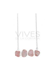 Rough Morganite Pendant in...