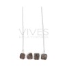 Rough Smoky Quartz Pendant in Sterling Silver 925