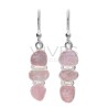Brincos Morganite em Bruto em Sterling Silver 925