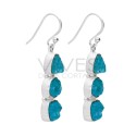Orecchini in Apatite Grezza in Argento Sterling 925
