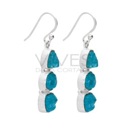 Orecchini in Apatite Grezza in Argento Sterling 925