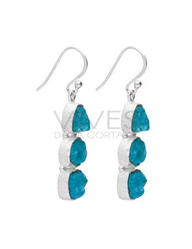 Orecchini grezzi in apatite in...