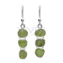 Brincos Peridot em Bruto em Sterling Silver 925