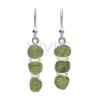 Pendientes de Peridoto en Bruto en Plata de Ley 925