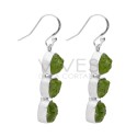 Brincos Peridot em Bruto em Sterling Silver 925