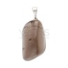 Quartz fumé Pendentif plaqué rhodium