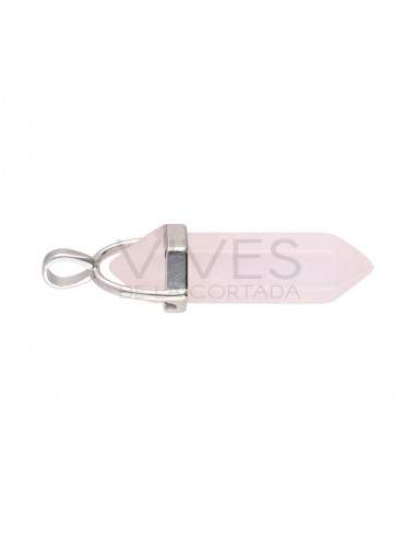 Pendentif Quartz Rose Petit Biterminé