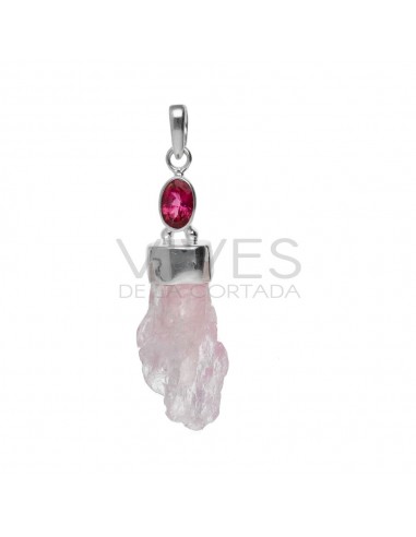 Ciondolo di Morganite grezza con...