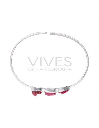 Bracciale in Rubino grezzo in Argento...