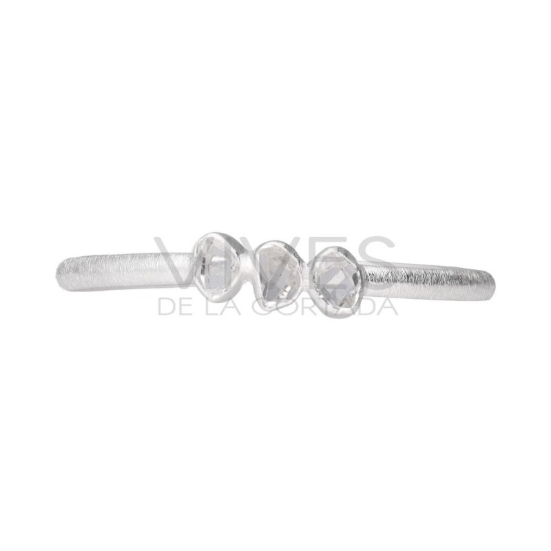 Bracciale in Quarzo Hérkimer Grezzo in Argento Sterling 925
