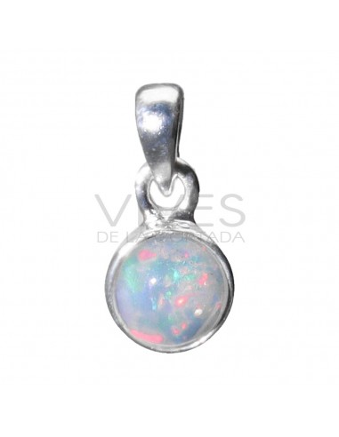 Pendentif Cercle d'Opale en Argent 925