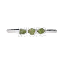 Bracciale in Peridoto Grezzo in Argento Sterling 925
