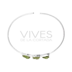 Bracciale in Peridoto Grezzo in Argento Sterling 925