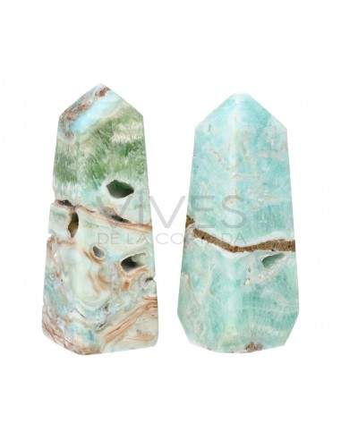 Punta di Aragonite Blu Lucidata