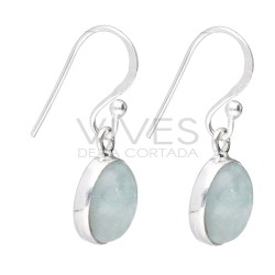 Orecchini Ovale di Acquamarina Piccoli in Argento Sterling 925