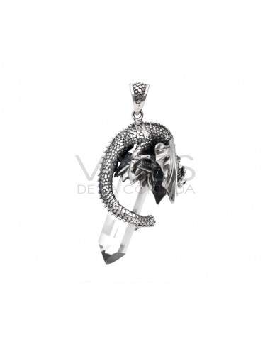 Pendentif Dragon en argent 925 avec...