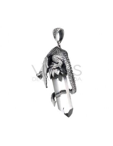Dragon Pendant with Closed Wings in...