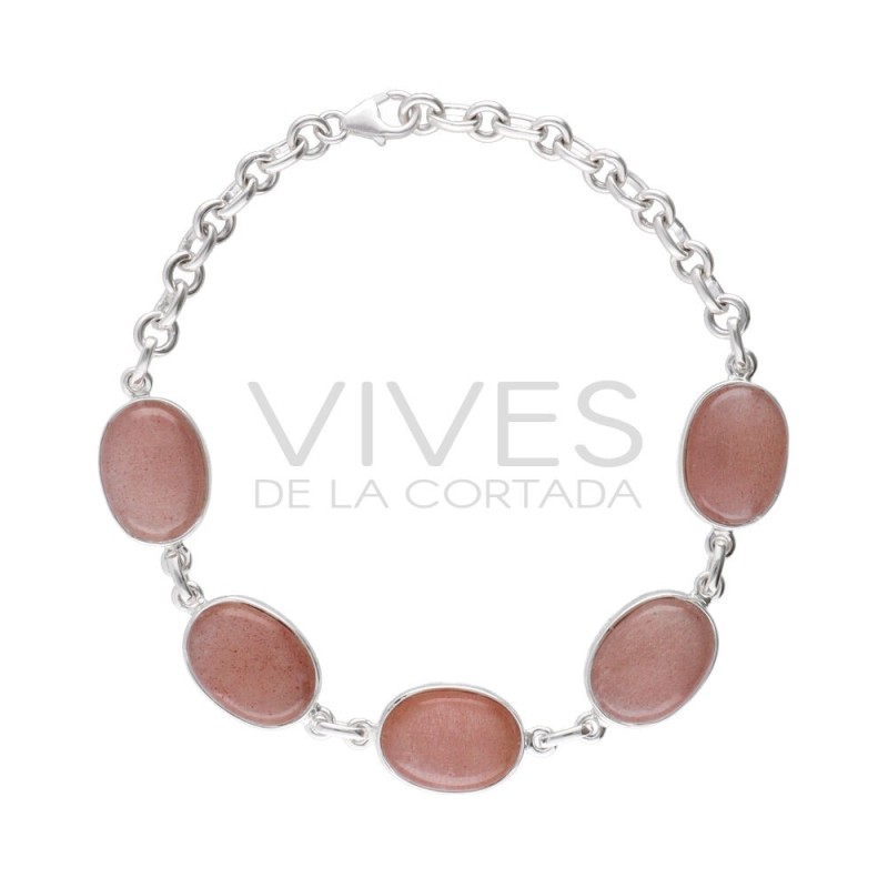 Bracciale in Adularia Media in Argento Sterling 925