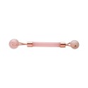 Rose Quartz Massager with Double Roller