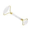 Massageador branco de jade com rolo duplo