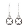 Gotland Flat Articulated Flat Quartz in 925 Sterling Silver Earrings