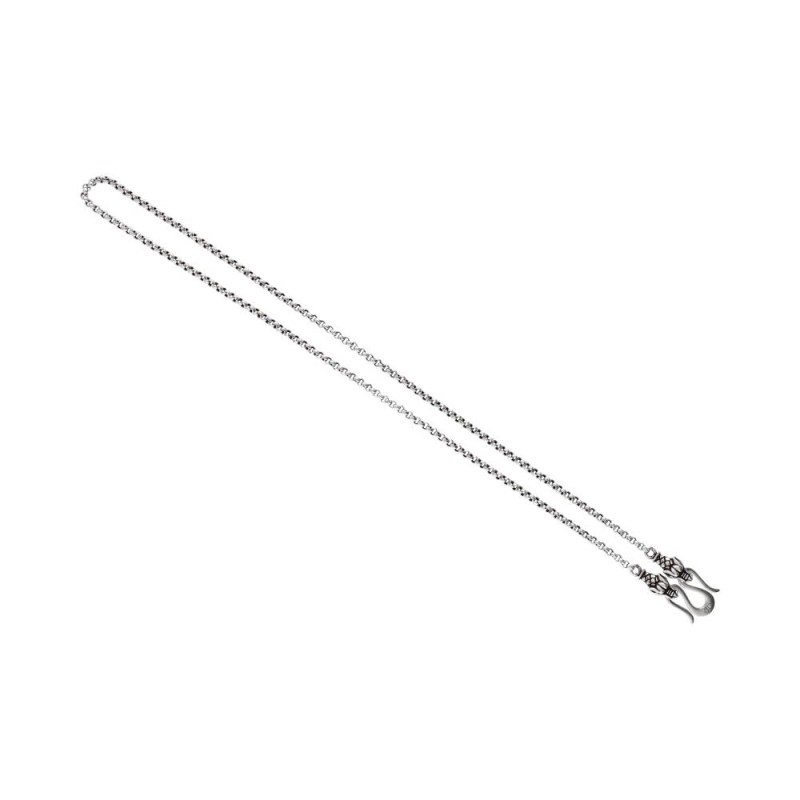 Catena Gotland 60 cm Teste di Drago in Argento 925 (3 mm)