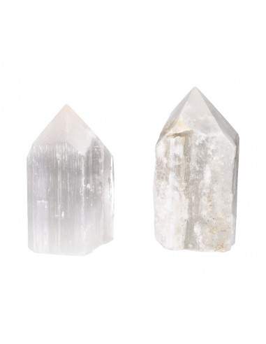 Punte semipolite di selenite